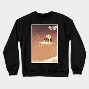 Aspen snowboard snowboarding retro 90's ski Crewneck Sweatshirt